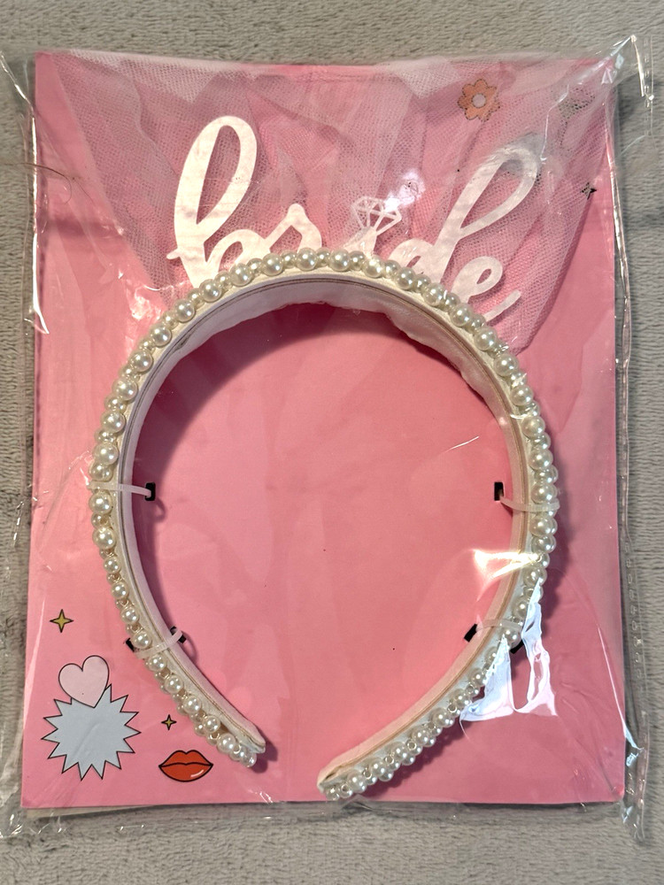 Bride to Be Headband with Pearls Bachelorette Party