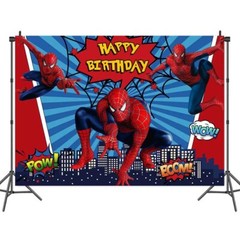 Spiderman Marvel Superhero Happy Birthday Backdrop 5×3.5ft Party Decoration