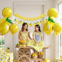 Lemonade Decorations Party Kit with Lemon Balloons and Lemonade Banner, Lemon…
