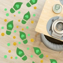 298pcs Leprechaun Footprint Floor Stickers Self-Adhesive Gold Coin Decals Stic