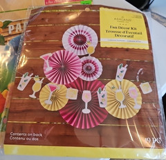Margarita/Tiki Party 2 clay bowls, Packages of Unused Decor Fun & Good Deal!