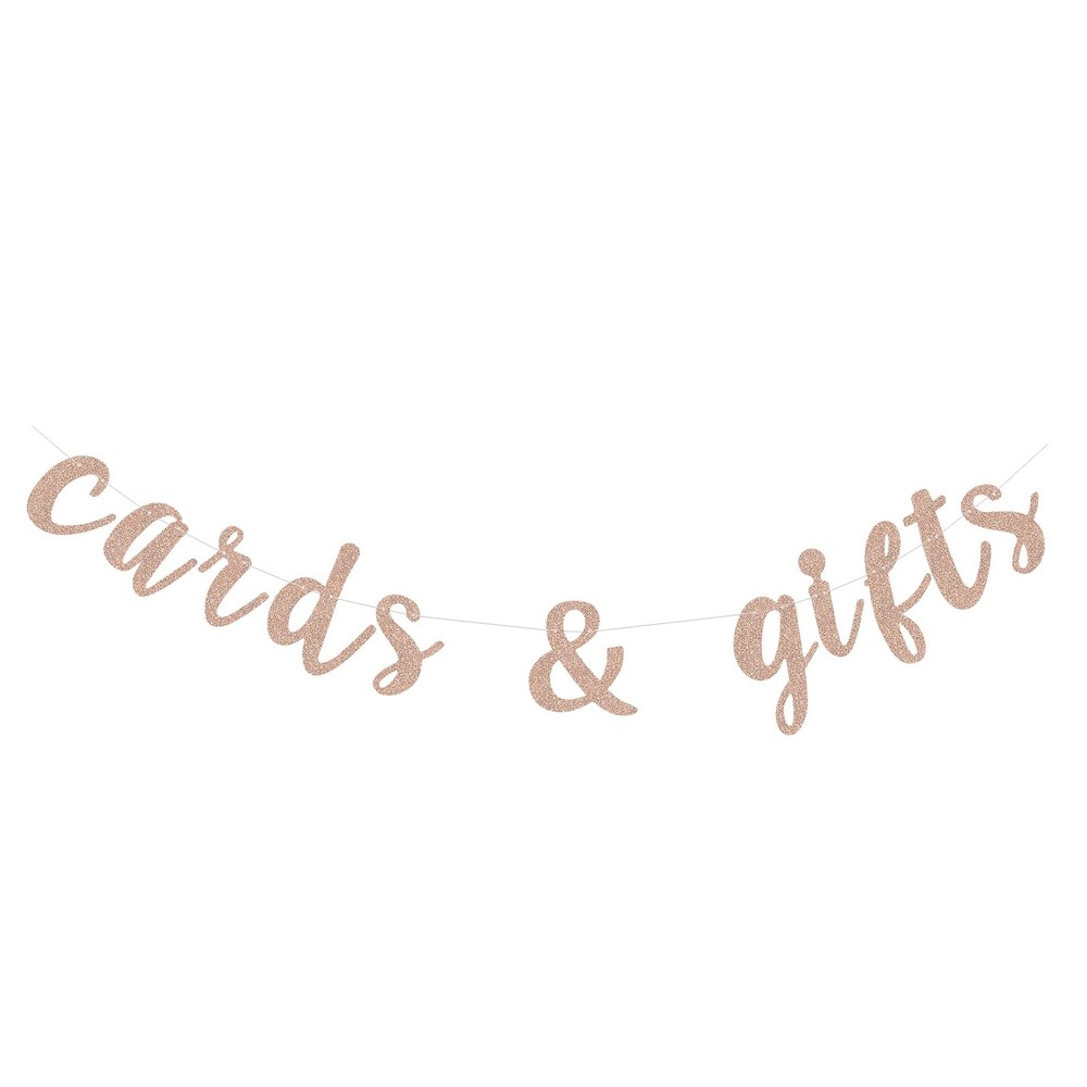 Cards & Gifts Banner Candy Bar Reception Dessert Table Bunting for Wedding Br…