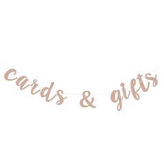 Cards & Gifts Banner Candy Bar Reception Dessert Table Bunting for Wedding Br…