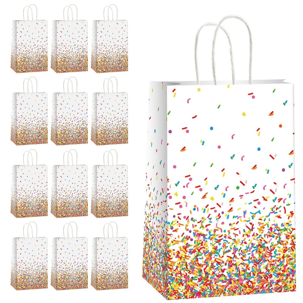 12 Pieces Confetti Sprinkle Party Decorations Confetti Sweet Candy Bag Donut …