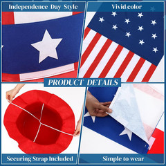 3 Pcs 12 Ft Skeleton Outfit 4Th of July Costume Accessories Patriotic Banner