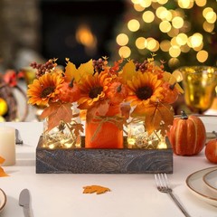 Mason Jar Fall Thanksgiving Table Decorations, Centerpieces for Tables