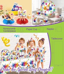 Paint Party Decorations, All-in-One Art Birthday Party Decorations NEW