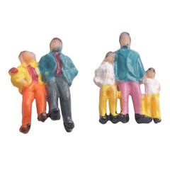25 Pack Figures People 1:87 Scale Model Railway Mixed Painted Passengers