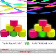 800 feet Glow Party Neon Streamer Decorations Crepe Paper 800feet