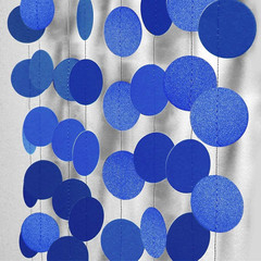 Cyan Circle Dot Garland Mermaid Party Decorations Teal under the Sea Party Garla