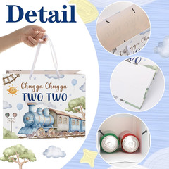 Chugga Chugga Two Two Party Decorations – Train 2Nd Birthday Gift Bag with Wrapp