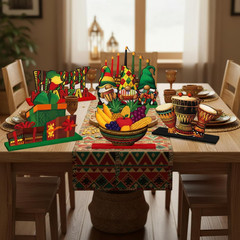 6 Pcs Black History Month Table Decorations Wooden Black History Month Table Cen