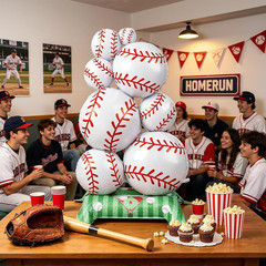 Baseball Balloons, 3.5Ft Giant Self Standing Baseball Party Decorations | 1Pcs B