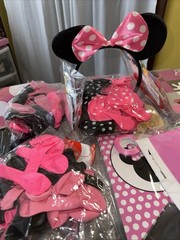 DISNEY MINNIE Character Decorations Set /Banner /Balloon/Headband NEW/a lot!!!!