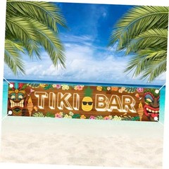 Tiki Bar Sign Tiki Party Decorations, Hawaiian Luau Party Decorations, Yellow