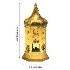 Lantern Ornament LED Light Ramadan Lamp Muslim Hanging Decoration