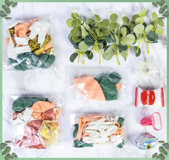 166Pcs Sage Olive Green Blush Peach Balloon Garland Arch Kit Orange White Green
