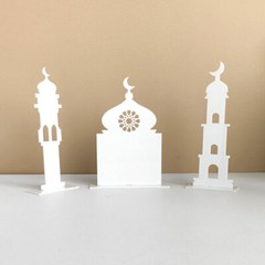 Muslim Ramadan Festival Black White Solid Color Acrylic Desktop Ornaments ET
