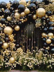 100pcs Metallic Gold Balloons 12 inch, Chrome Gold Balloons with Gold Ribbon …