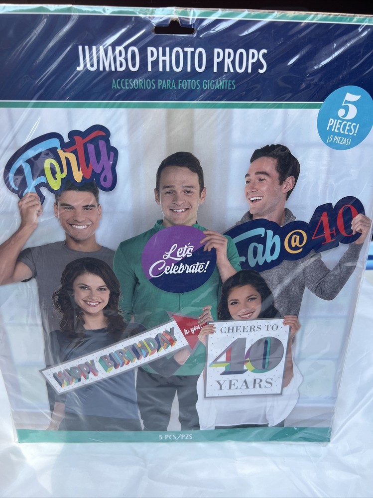 40th Happy Birthday Party Jumbo Photo Props Amscan NEW Pictures Photography