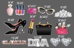 Diva Yard Card Accessories, 13pcs, Glamour Yard Signs, Includes Stakes