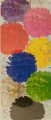 Celebration Colorful Tissue Pom Pom Hangers 12 Inch 2/Pk, Select Color