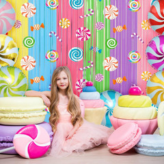 4 Packs Candyland Party Decorations 3.3 X 6.6 Ft Candy Foil Fringe Curtain Dark