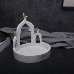 Ramadans Eid Home Decorations Gold White Decorative Mosque Tower Storage Box