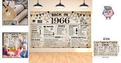 Elegant 60th Birthday Backdrop Banner | Vintage Theme for Memorable Celebrations