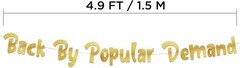 Back By Popular Demand Gold Glitter Banner – Welcome Home Party
