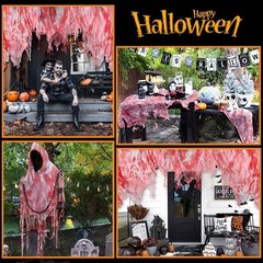 Halloween Scary Fabric Decoration Bloody Horror Cloth Gauze Cheese Halloween