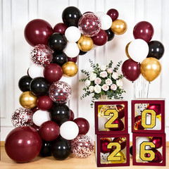 Graduation Decorations Class of 2026 – Maroon and Gold Graduation Decorations