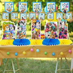 Pupstruction dog Party Supplies happy birthday centerpiece decoration cup plate