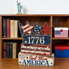 Versatile Independence Day Block Decoration – Wooden 1776 Table Centerpiece