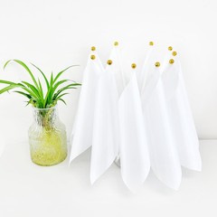 25 Pack Solid White Blank Flag Small Mini Plain White DIY Flags On Stick, Par…