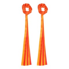 Rainbow Dance Ribbons, Wrist Streamers 20″ & 2 Pcs & Red & Orange