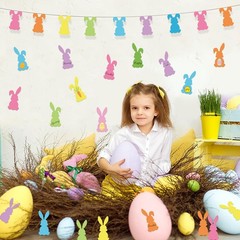108 Pcs Small Easter Bunny Paper Cutouts Rabbit Die Cut Classroom Wall Decor