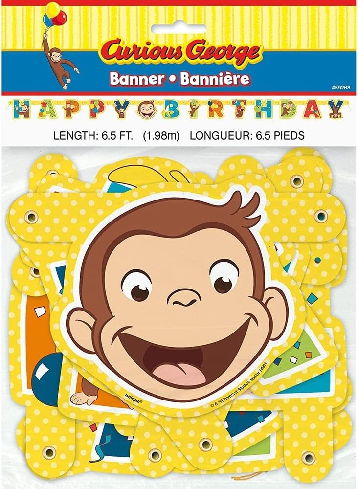 Curious George Banner Birthday Party Supplies