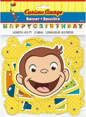 Curious George Banner Birthday Party Supplies