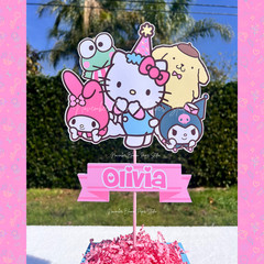 Hello Kitty centerpieces, HK and friends, Hello kitty birthday party supplies