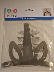 NEW 321 Party Set 4 Cardboard Gold Unicorn Headbands