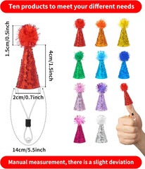 10 Pack Hamster Hats Tiny Hats for Snakes Hedgehog Lizard Reptile Mini Animal Fi