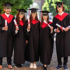 12Pcs Graduation Eyeglasses, Black Gold Class of 2026 Graduation Paper Glasse…