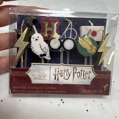 Papyrus Birthday Candles, Harry Potter Cake Topper (9-Count)