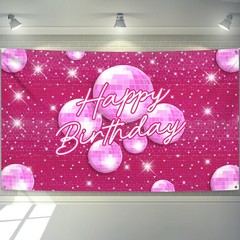 XtraLarge Happy Birthday Backdrop – 72×44 Inch | Pink Happy Birthday Banner for