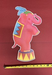 Vtg Beistle Circus Animal Cutouts LION MONKEY ELEPHANT SEAL 16” 1990 Party Set