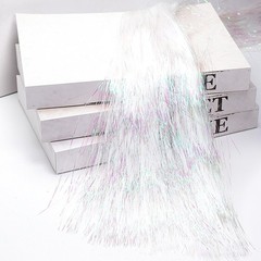 White Iridescent Tinsel Icicles Christmas Tree Decor 19.8 Inch 2000 PCS