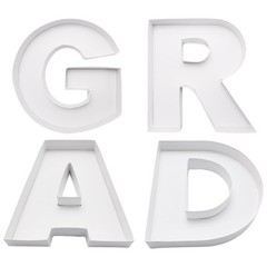 1 PCS 12 Inch Fillable Cardboard Letters Grad Charcuterie Tray Large