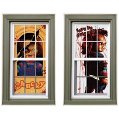 Child’s Play Chucky Window Silhouettes Halloween Decoration 2 Pc
