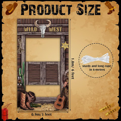 Wild West Party Decorations Western Cowboy Photo Booth Prop West Themed Door Ban